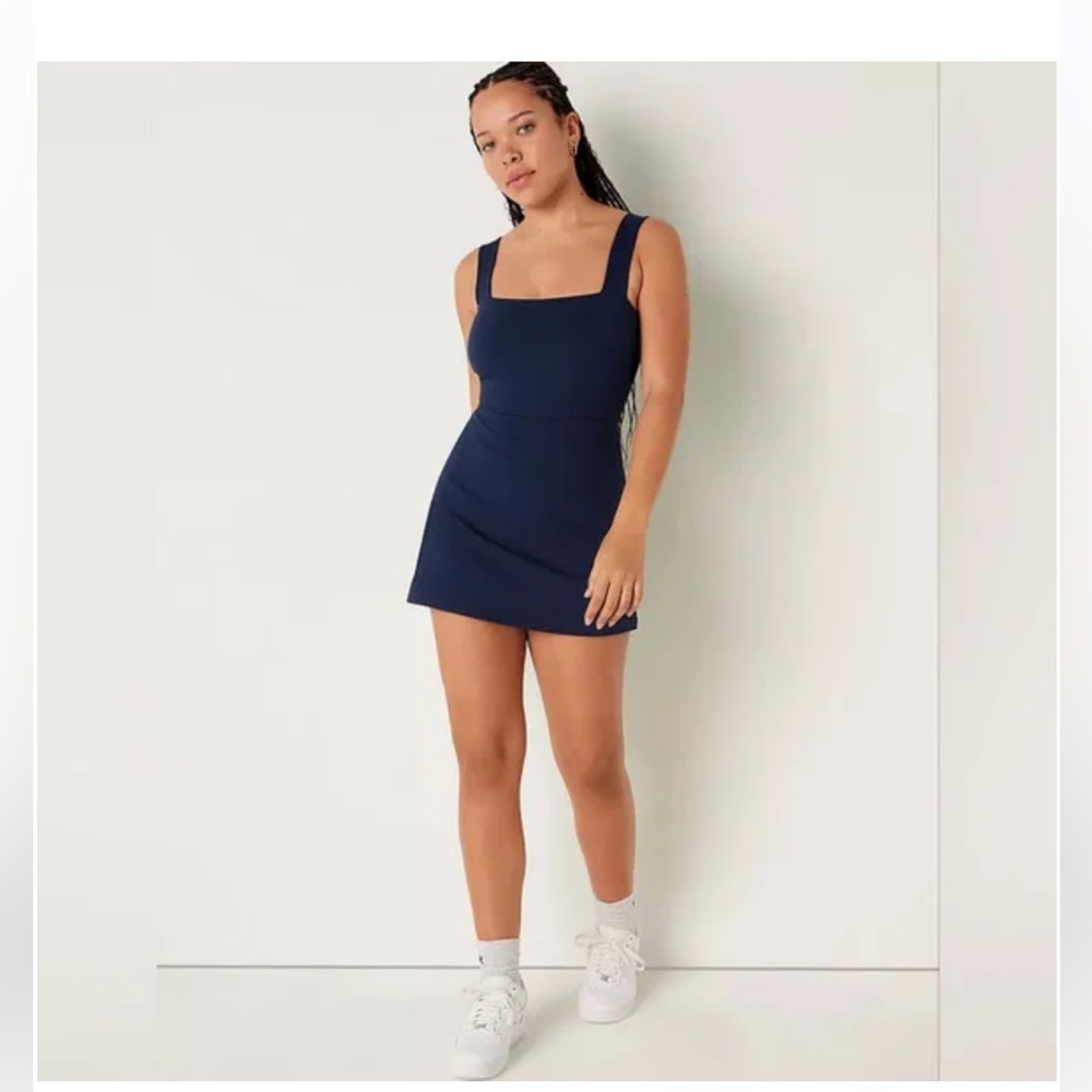 Elegant Navy Blue Mini Dress/Romper
